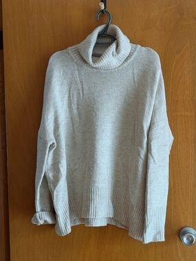 William Rast Cream Turtleneck Sweater